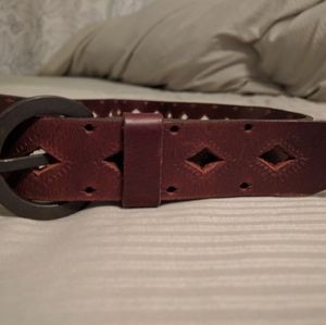 Dockers Women's Brown Leather Belt Diamonds sizeXL